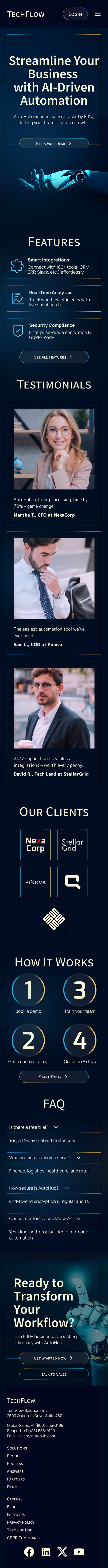 SaaS Landing Page mobile