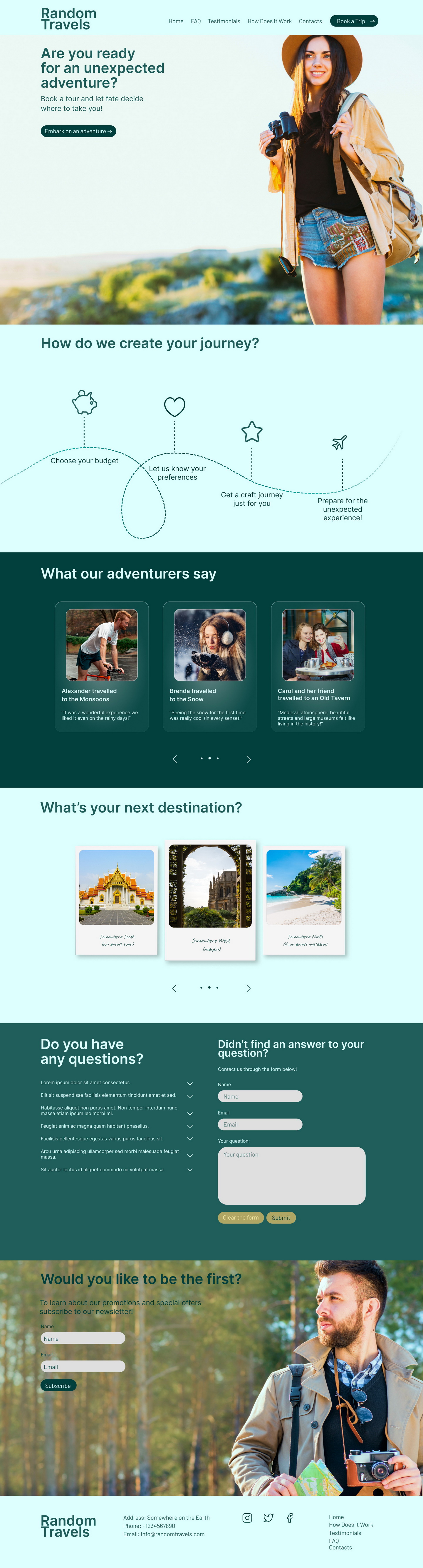 Travel Agency Landing Page desktop